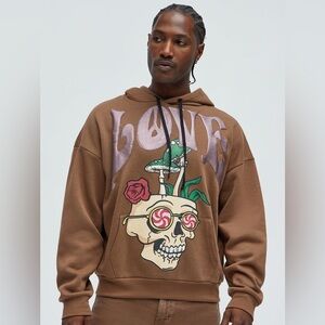 REASON MEN’s Don't Trip Just Trip FLEECE HOODIE‎ NWT Size L